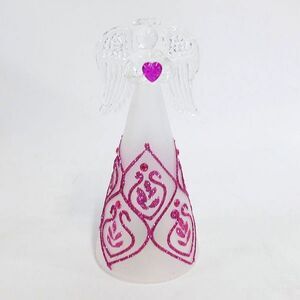 6-inch Glass Birthstone Color Changing Angel Figurine in October
